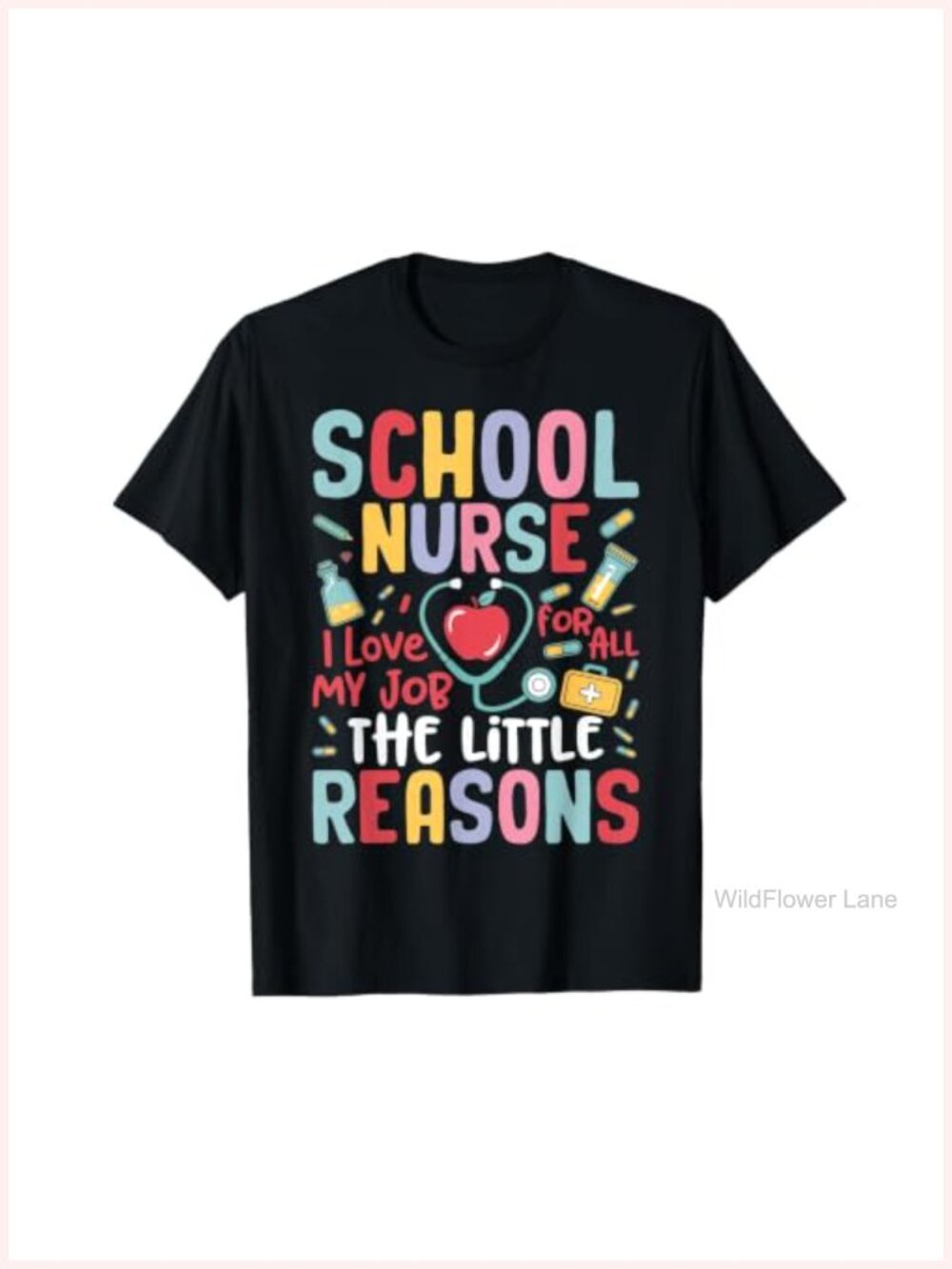 School Nurse Appreciation T-Shirt Classic Fit Cotton Blend